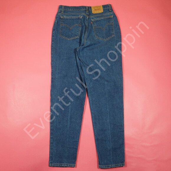 Vintage Levis 512 Slim Fit Tapered Leg Jeans Womens 30 Blue High Waist 90s USA - Picture 3 of 6